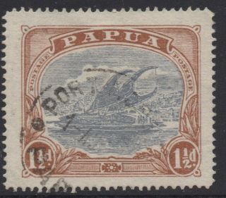 Papua 1925 1.  1/2d Pale Grey - Blue And Brown Lakatoi Sg.  95