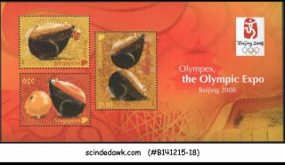 Singapore - 2008 Olympex,  The Olympic Expo Beijing 2008 - Min.  Sheet Mnh