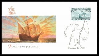 Mayfairstamps Us Fdc 1992 Flag Ship Of Columbus First Day Cover Wwb64247