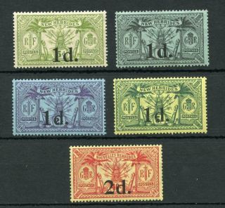 Hebrides 1920 - 21 Surch To 2d On 40c Sg630/34 Mlh
