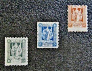 Nystamps German Marienwerder Stamp 42 - 44 Og H / Nh $32
