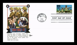 Dr Jim Stamps Us First Peacetime Draft Wwii Gill Craft First Day Cover Phoenix