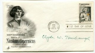 Dh - Usa 1973 Copernicus Fdc - Signed By American Astronomer - Clyde Tombaugh