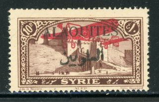 Alaouites Mh Air Post Selections: Scott C12 10pi Violet Brown (1926) Cv$8,