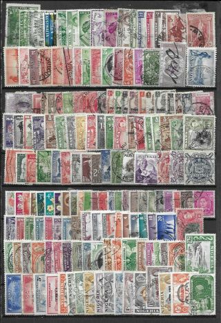 Stock Page Of British Commonwealth Stamps - Approx 200 Vfu (bc37c)
