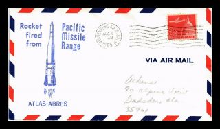 Dr Jim Stamps Us Atlas Abres Rocket Space Event Air Mail Cover Vandenberg Afb