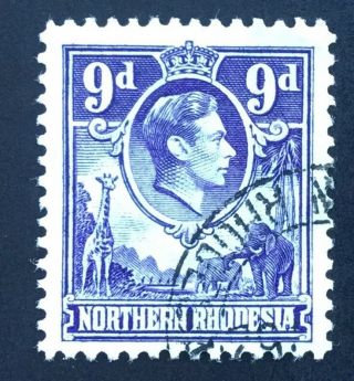Northern Rhodesia George Vi 9d Violet Sg 39.  (cat £14)