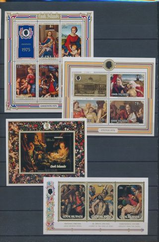 Gx03619 Cook Islands 1978 Religious Art Paintings Sheets Xxl Mnh
