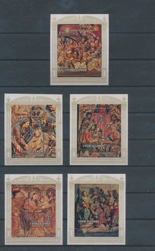 Gx03614 Cook Islands 1976 Religious Art Paintings Sheets Xxl Mnh