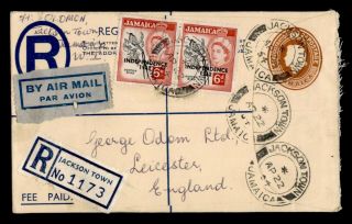 Dr Who 1964 Jamaica Jackson Town To Gb Registered Letter Air Mail C122076