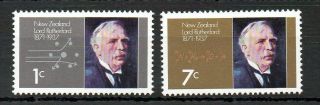Zealand 1971 Lord Rutherford Mnh Set S.  G.  970 - 971