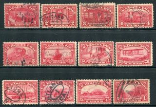 1913 U.  S.  Scott Q1 - 12 Set Of Parcel Post Stamps