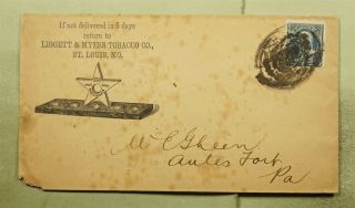 Dr Who St Louis Mo Fancy Cancel Advertising Tobacco Co E51297