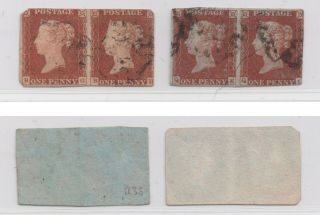 Lot:31102 Gb Qv 1841 1d Red Brown Imperf Pairs