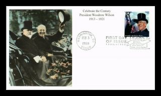 Dr Jim Stamps Us President Woodrow Wilson Celebrate Century Fdc Cover