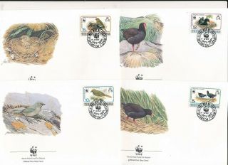 D278435 Birds Wwf Complete Set Of 4 Fdc 