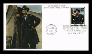 Dr Jim Stamps Us Ulysses S Grant Civil War Fdc Mystic Cover Gettysburg