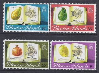 1982 Pitcairn Islands Fruit Set Of 4 Fine Muh/mnh