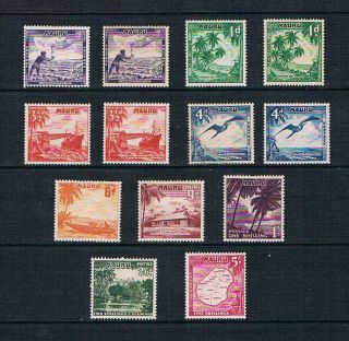 Nauru - 1954 - 56 Scenes W/color Varsities - Sc 39 - 47 [sg 48 - 56] 19 A