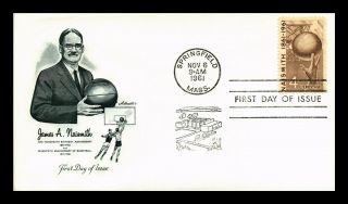 Dr Jim Stamps Us James Naismith Basketball Inventor First Day Cover Artmaster