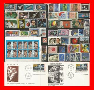 Space Selection Of Thematic Stamps,  Souvenir Sheet & 2 First Day Cover 0017