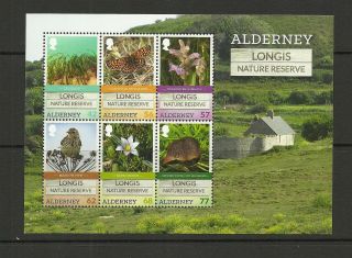 Alderney 2016 Longis Nature Reserve Mini Sheet Mnh