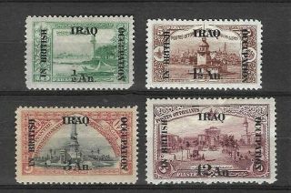Mesopotamia British Occupied Iraq 1918 - 20 Ovptd Turkey Mh - Vf Values