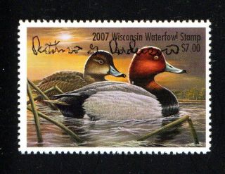 Wisconsin Wi30 Waterfowl Duck Stamp 2007 Mnh Artist Signed