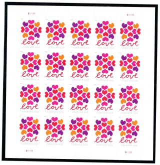 Us 5339 Love Hearts Blossom - Forever Pane Of 20 - Mnh - 2019 - B111111
