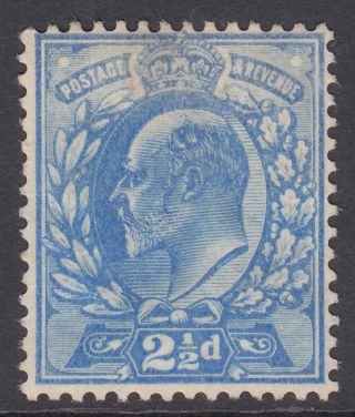 Gb Kevii 2.  1/2d Bright Blue Sg276 Two Pence Half Penny Edward Vii 1911