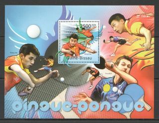 Bc689 2011 Guinea - Bissau Sport Table Tennis Ping Pong World Champions Bl Mnh