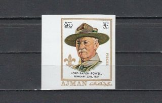 Ajman,  Mi Cat.  786 B.  Scout Baden Powell,  Imperf Value From Set.