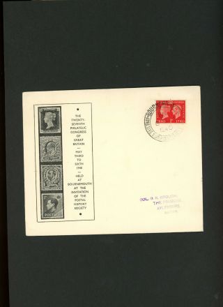1940 Centenary Philatelic Congress Of Gb Fdc Bournemouth Adhesive Stamp Centenar