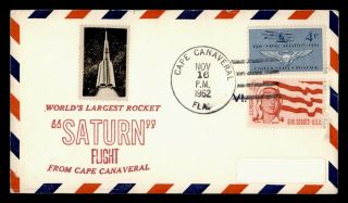 Dr Who 1962 Cape Canaveral Fl Space Rocket Saturn Flight Real Photo E52461