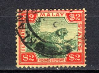 Malaya Malaysia Straits Settlements 1934 Tigers $2.  00 Sg 79 Stamp