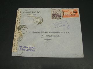 Egypt 1954 Censored Airmail Cover To Germany 2131