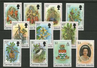 Cayman Islands 1980 Fine Unmounted Set Of 11 To $4 Natural Life
