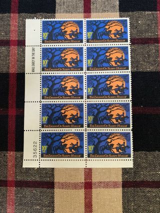 Block Of 10 Us Postage 10 Cent Stamps The Legend Of Sleepy Hollow