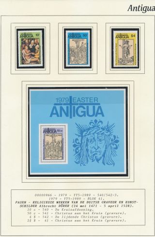 Xb71287 Antigua 1979 Dürer Art Paintings Fine Lot Mnh