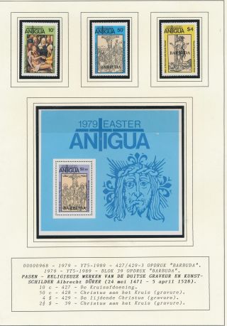 Xb71286 Antigua 1979 Dürer Art Paintings Fine Lot Mnh