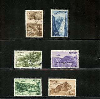 Lot 73522 C9 - C12 And C14 C15 Air Mail Stamps From Israel