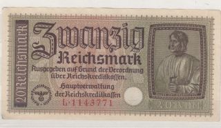Germany Banknote 1939/44 20 Reichsmark J2103