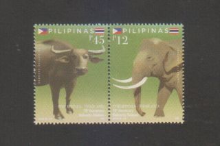 Philippines Stamps 2019 Mnh Rp - Thailand Tamaraw - Elephant Complete Set