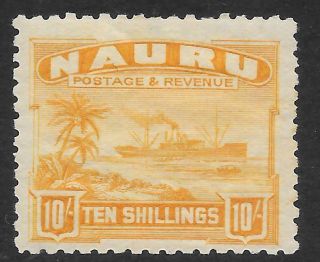 Nauru 1924 - 34 10/ - Yellow Sg 39a