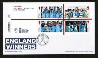 Great Britain 2019 England Cricket World Cup Min Sheet First Day Cover