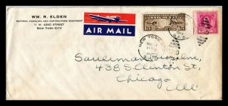 Dr Jim Stamps Us Legal Size Cover Air Mail York Gpo Fancy Cancel