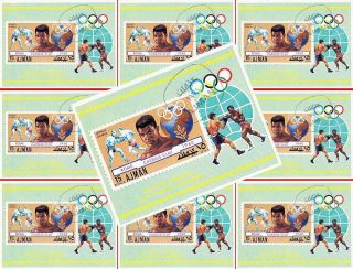 Ajman / Uae 1971 Summer Olympics X10 S/s Boxing,  Black Heritage $$ $$