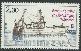 Taaf French Antarctic 1983 Austral Trawler Ship 1v Mnh