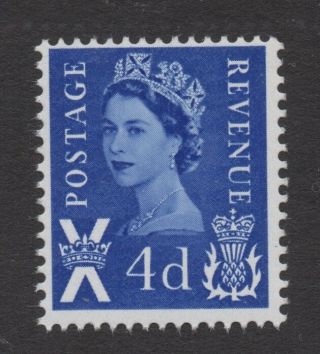 Scotland.  S8ey.  4d Dp Blue.  Phosphor Omitted.  Unmounted.  Freepost