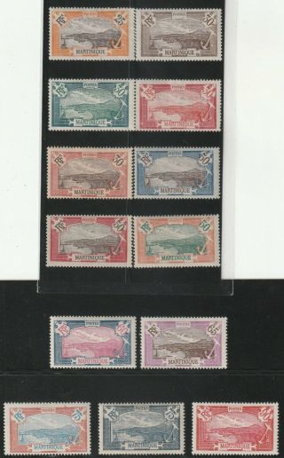 Martinique - French Colonial - Set Of 13 Old Stamps Mh (mart 769)